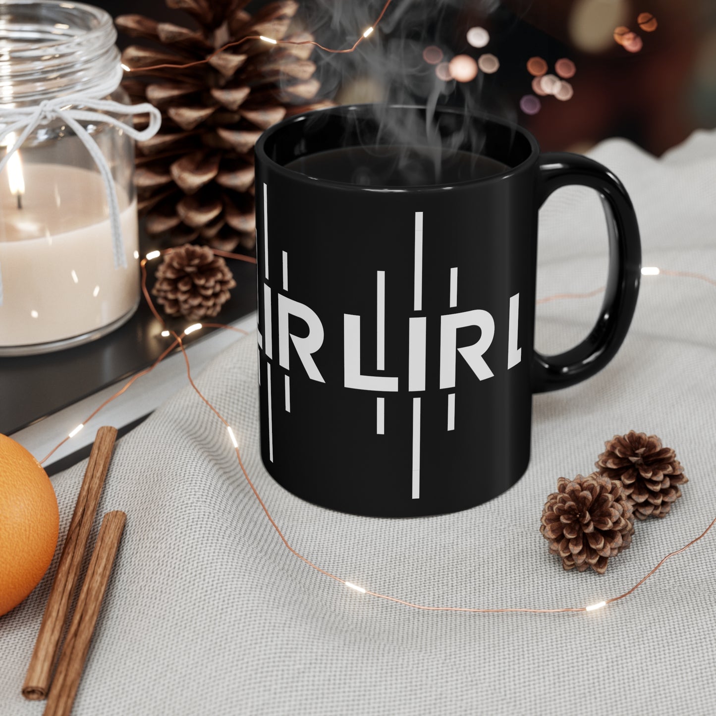 LIR White 11oz Black Mug