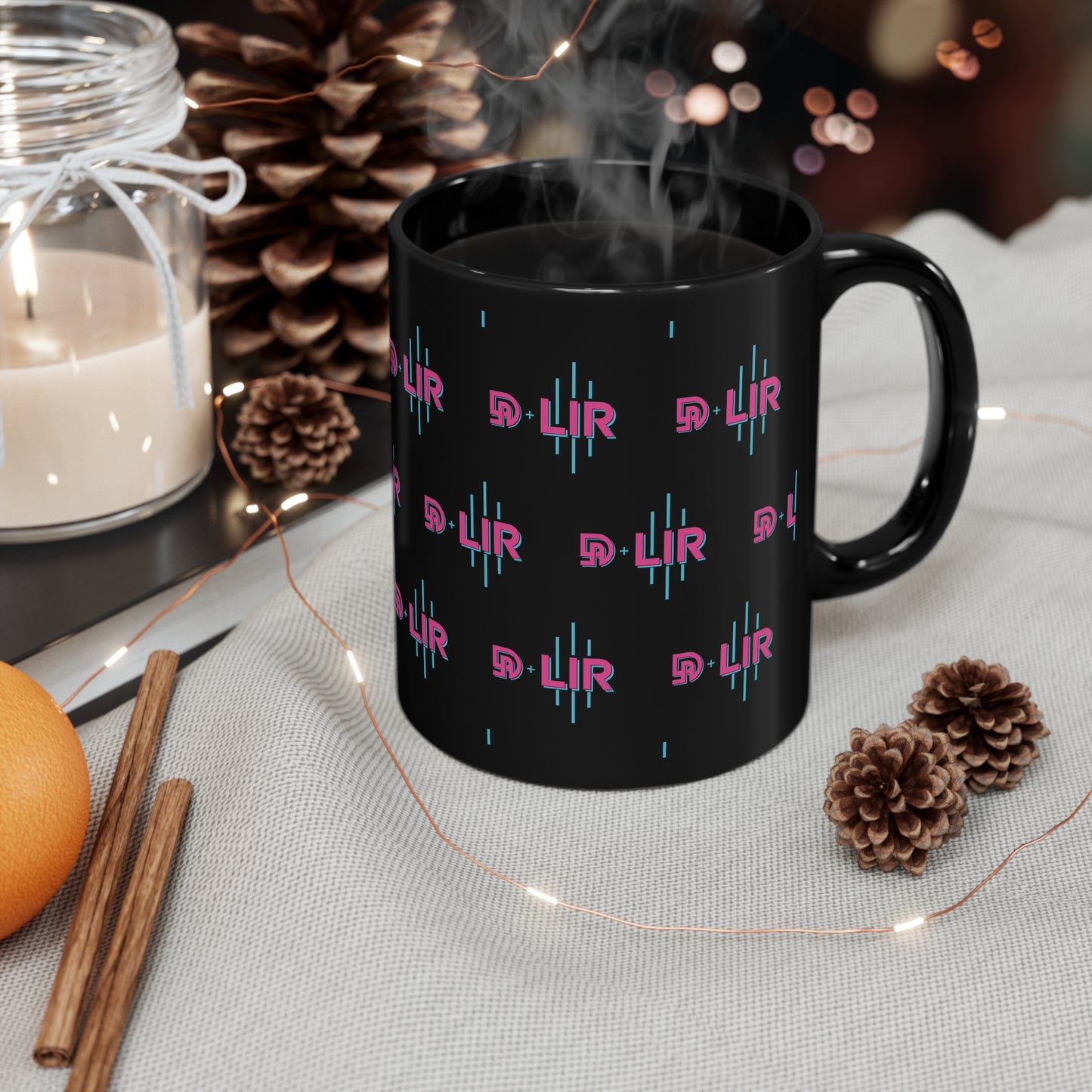 DI+LIR Blue 11oz Black Mug