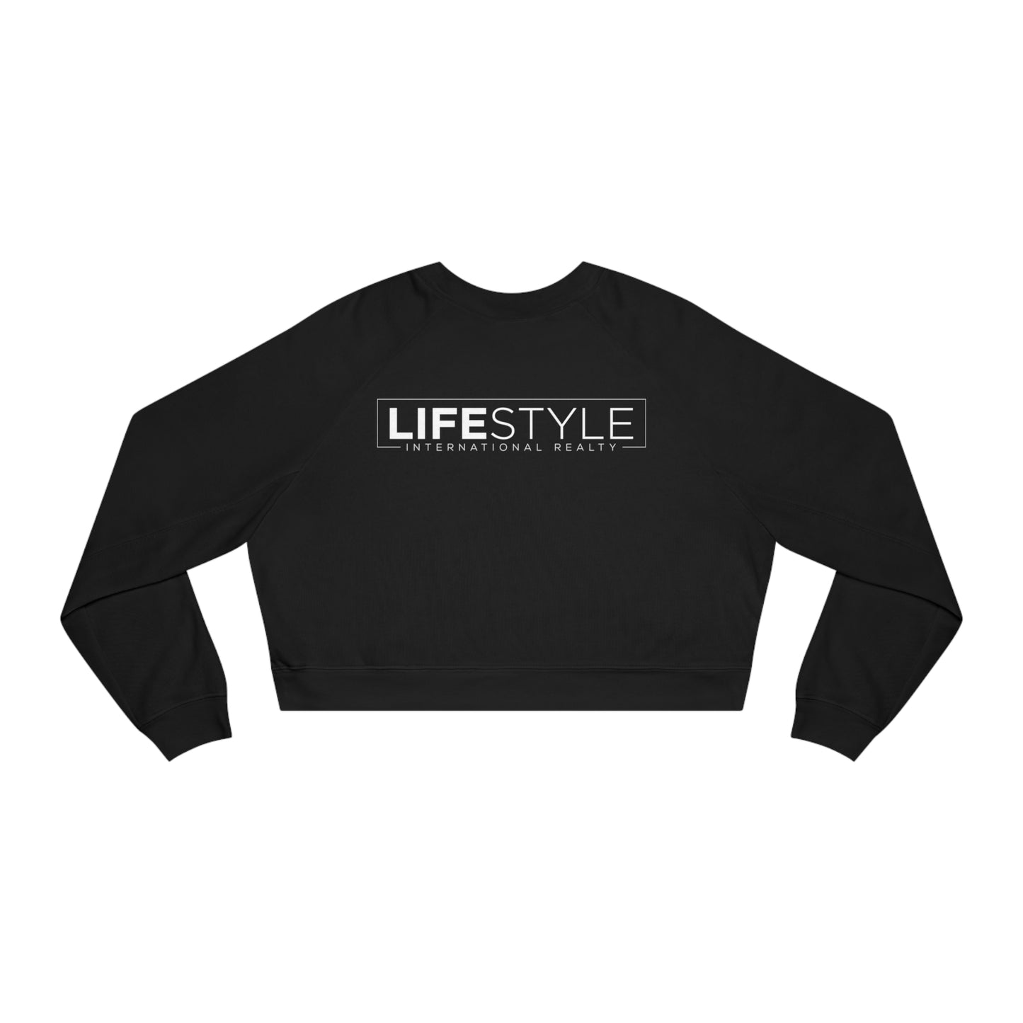White LIR Women's Cropped Fleece Pullover